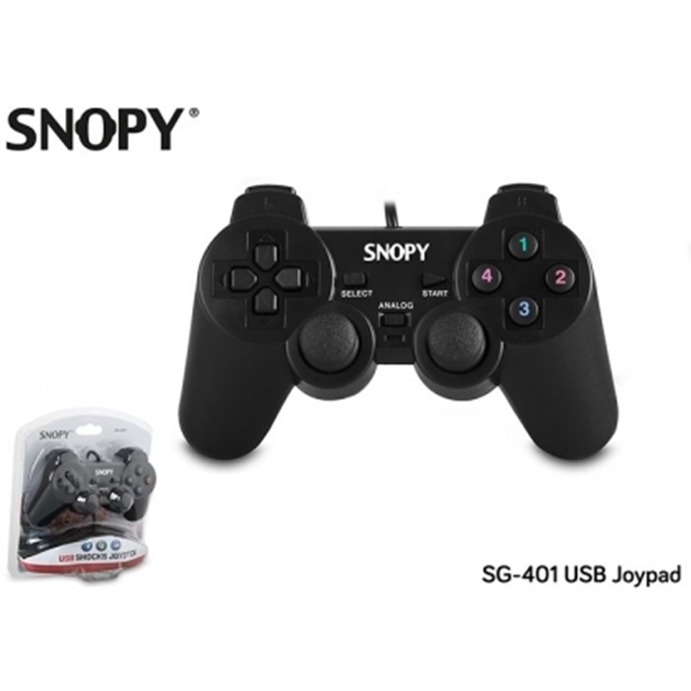 Snopy SG-401 USB/PC1.8M Kablolu Titreşimli Joystick