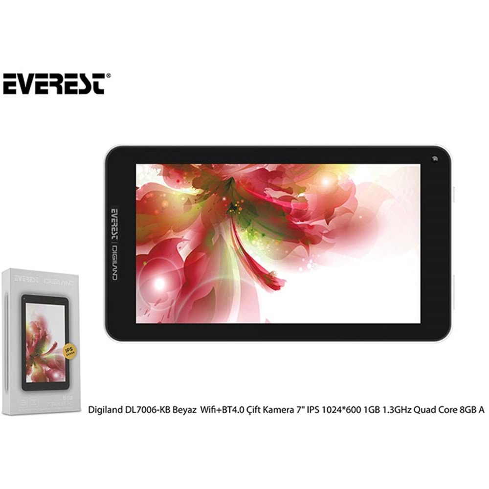 Everest Digiland DL7006-KB Beyaz Wifi + BT4.0 Çift Kamera 7