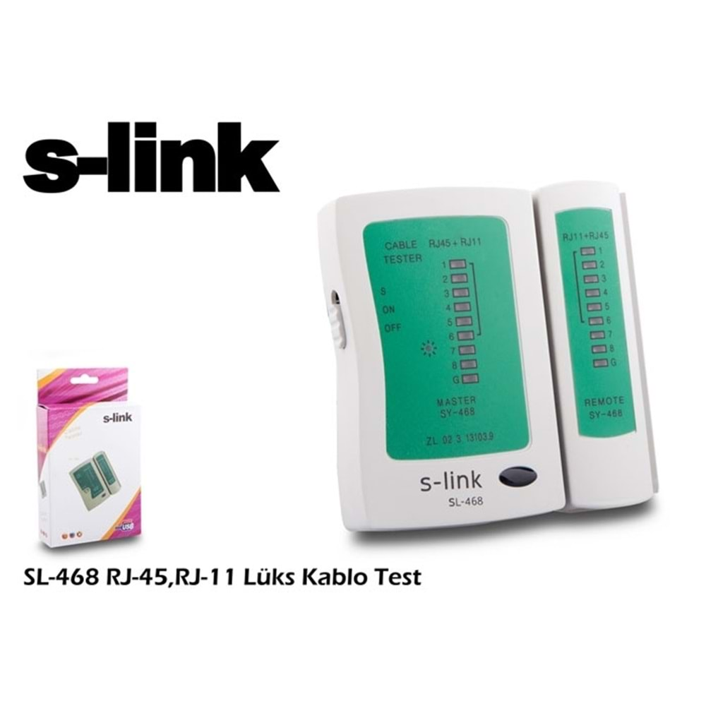 S-link SL-468 RJ-45,RJ-11 Lüks Kablo Test