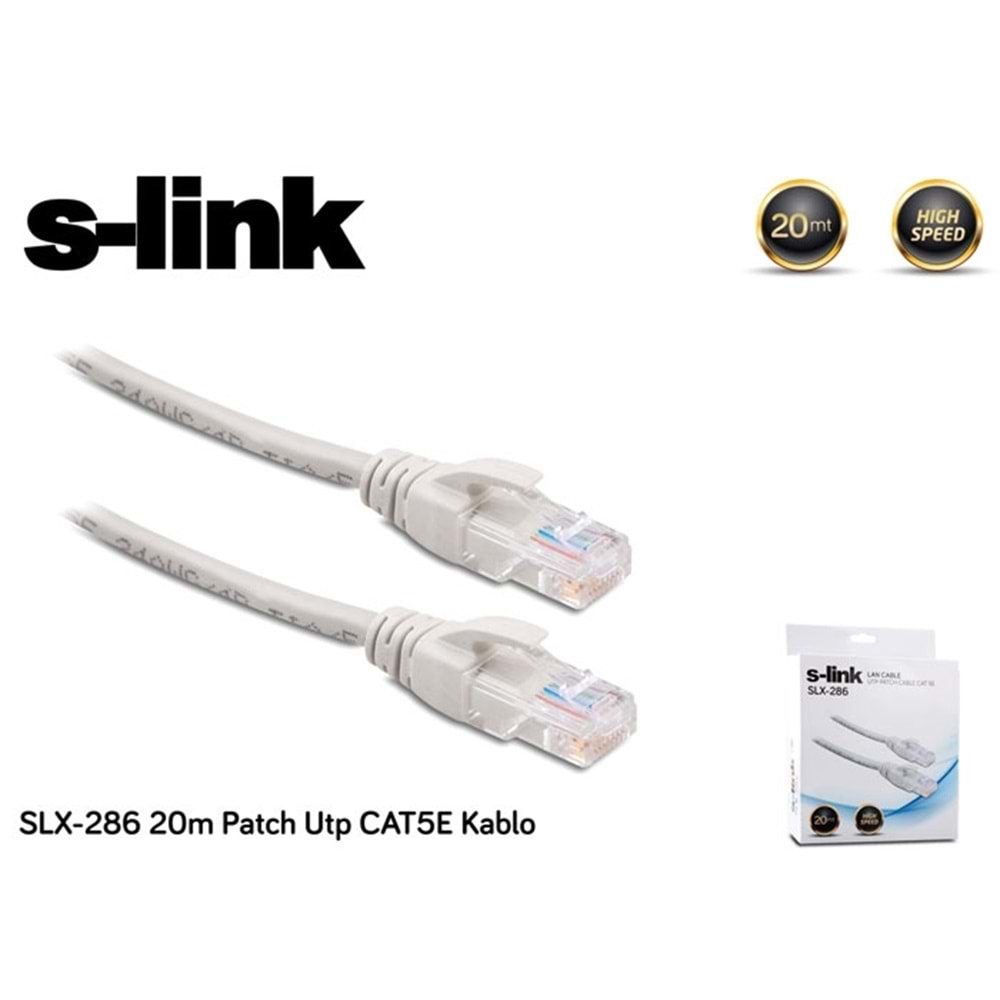 S-link SL-CAT20 20 m RJ-45 Pacth Kablo