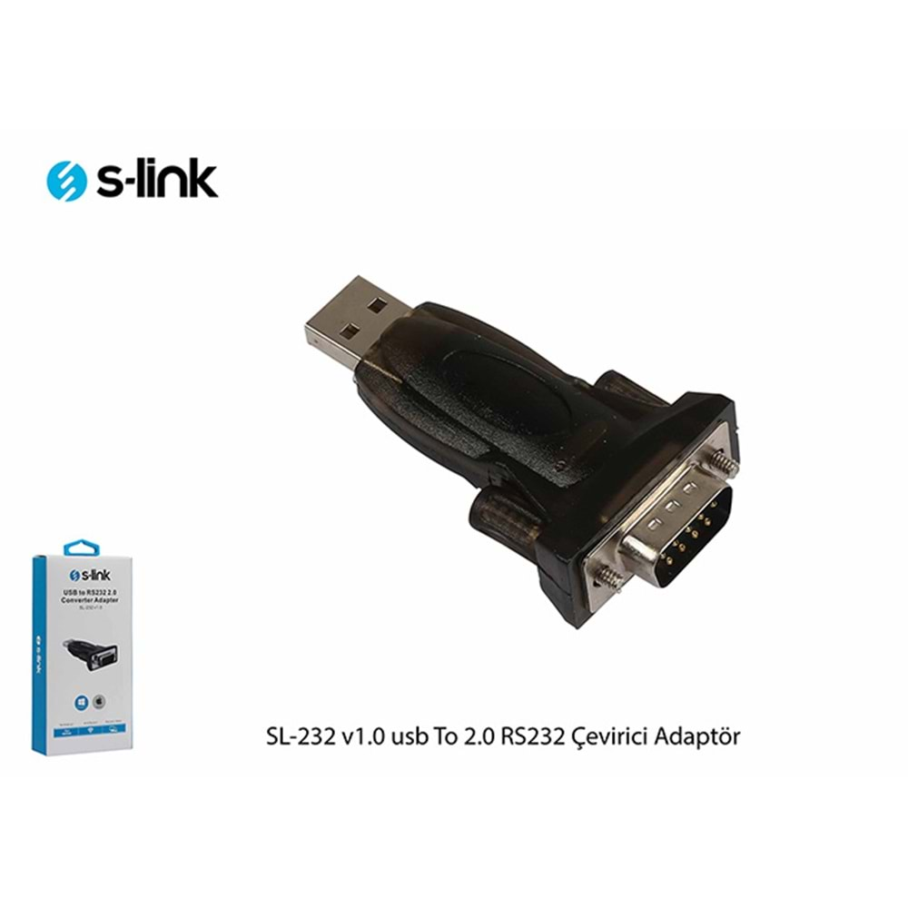 S-link SL-232 v1.0 usb To 2.0 RS232 Çevirici Adaptör