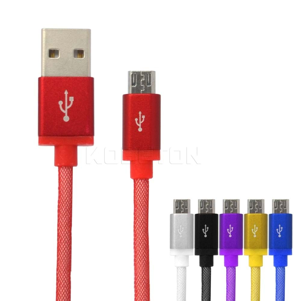 Metal Micro Örgülü Usb Kablo