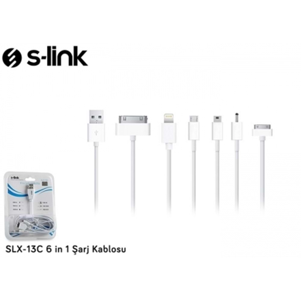 S-link SLX-13C 6 in 1 Şarj Kablosu