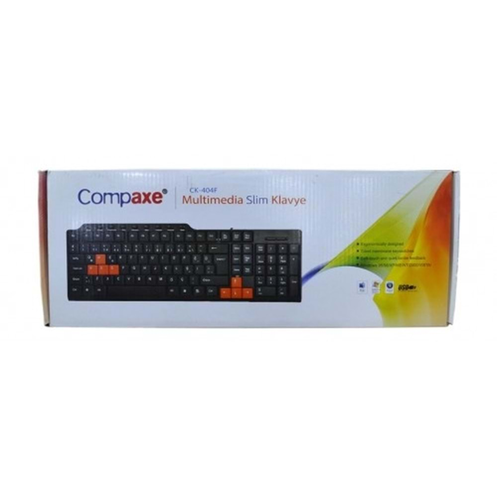 Compaxe CK-404F Siyah USB F Multimedia Klavye