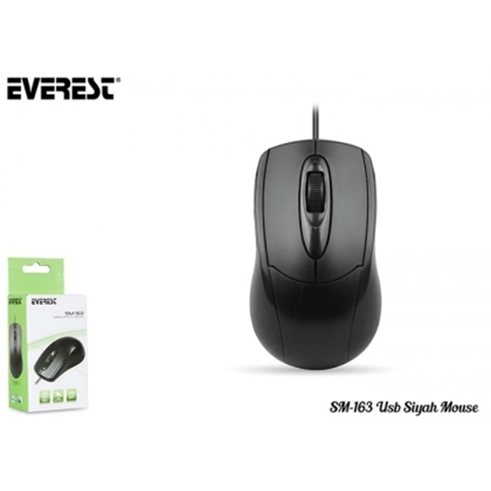 Everest SM-163 Usb Siyah Mouse