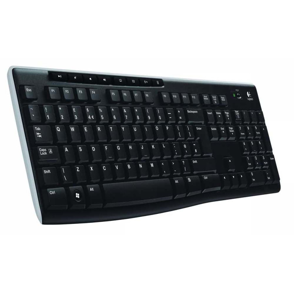 Logitech K270 Q Kablosuz Multimedya Siyah Klavye