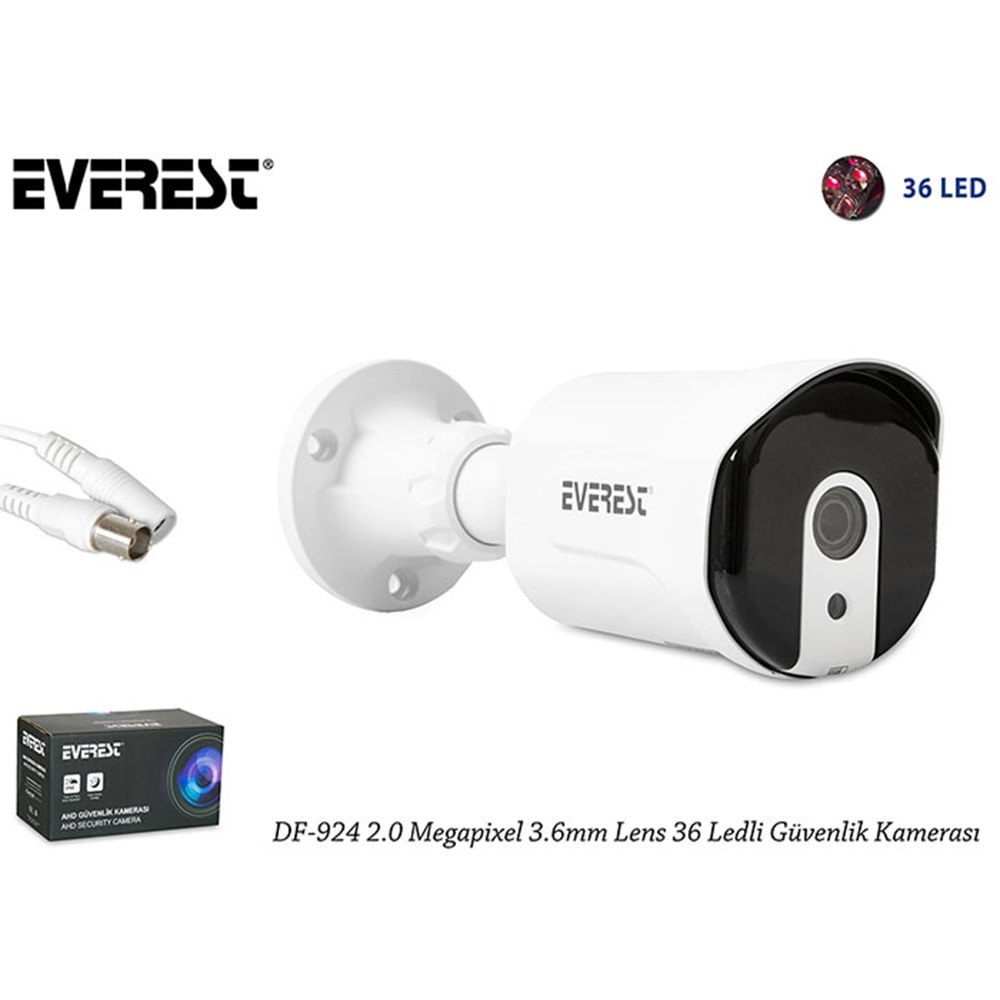 Everest DF-924 2.0 Megapixel 3.6mm Lens 36 Ledli Güvenlik Kamerası