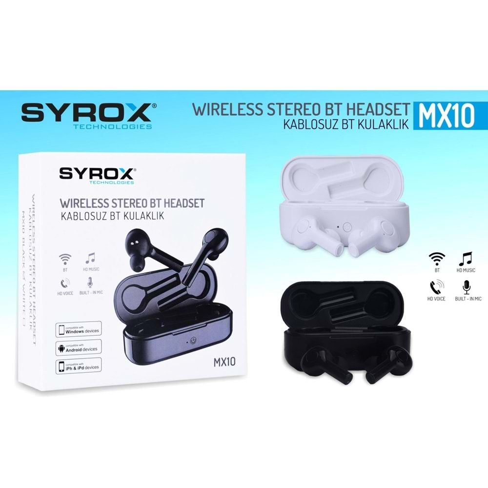 Syrox Mx10 Bluetooth Kulak içi Spor Kulaklık