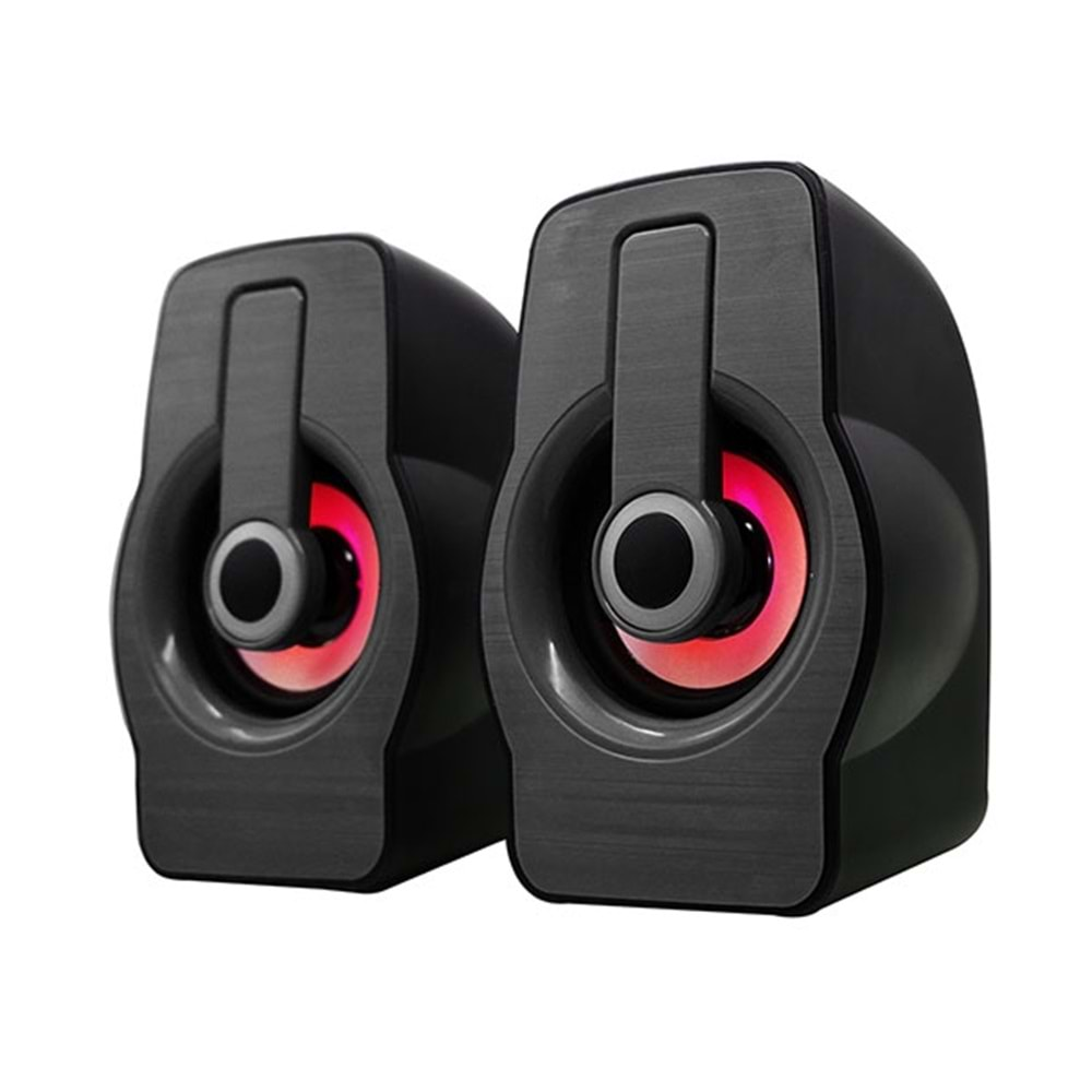 Snopy SN-X23 2.0 Multimedia RGB Işıklı 3W*2 Siyah USB Speaker