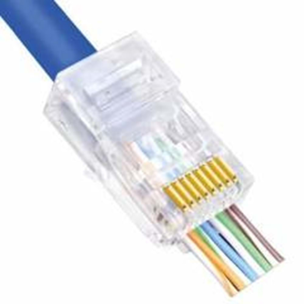 Gabble Rj45 Delikli 100lü Paket Cat6 Konnektör