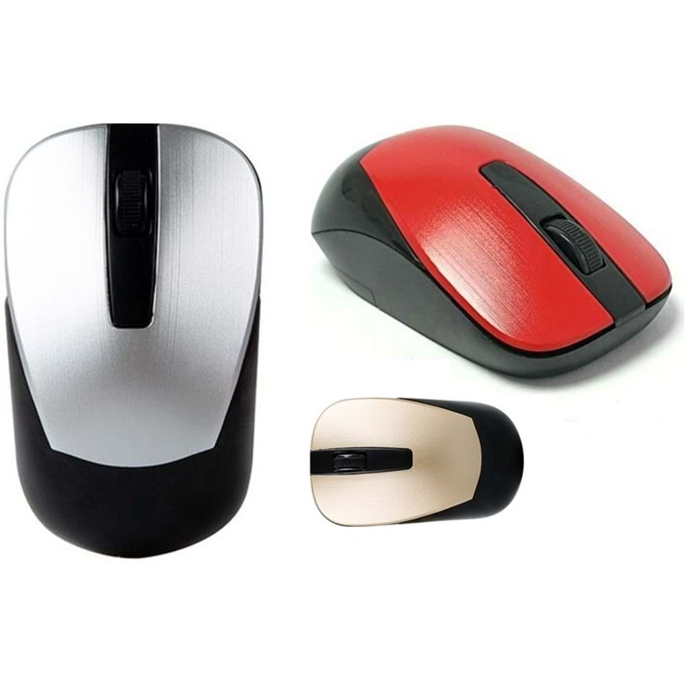 Everest SM-834 Usb Gri Kahverengi Kırmızı Optik Kablosuz Mouse 1600 Dpi