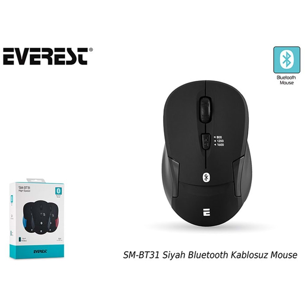 Everest SM-BT31 Siyah Bluetooth Kablosuz Mouse