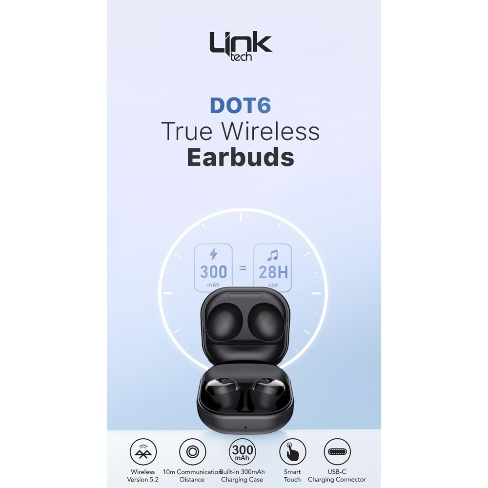 LinkTech DOT6 Sport Bluetooth 5.2v Kulaklık