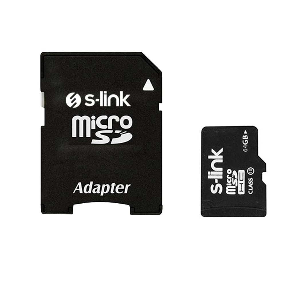 S-link SL-TF264 64 GB Class10 Adaptörlü Micro SD Kart Bellek