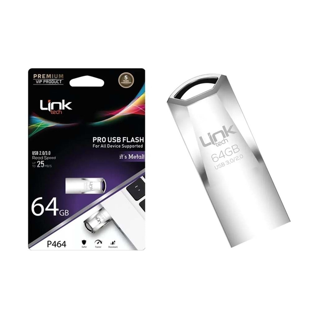 LinkTech P464 Premium Pro 25mb/s 64GB USB3.0 Flash Bellek