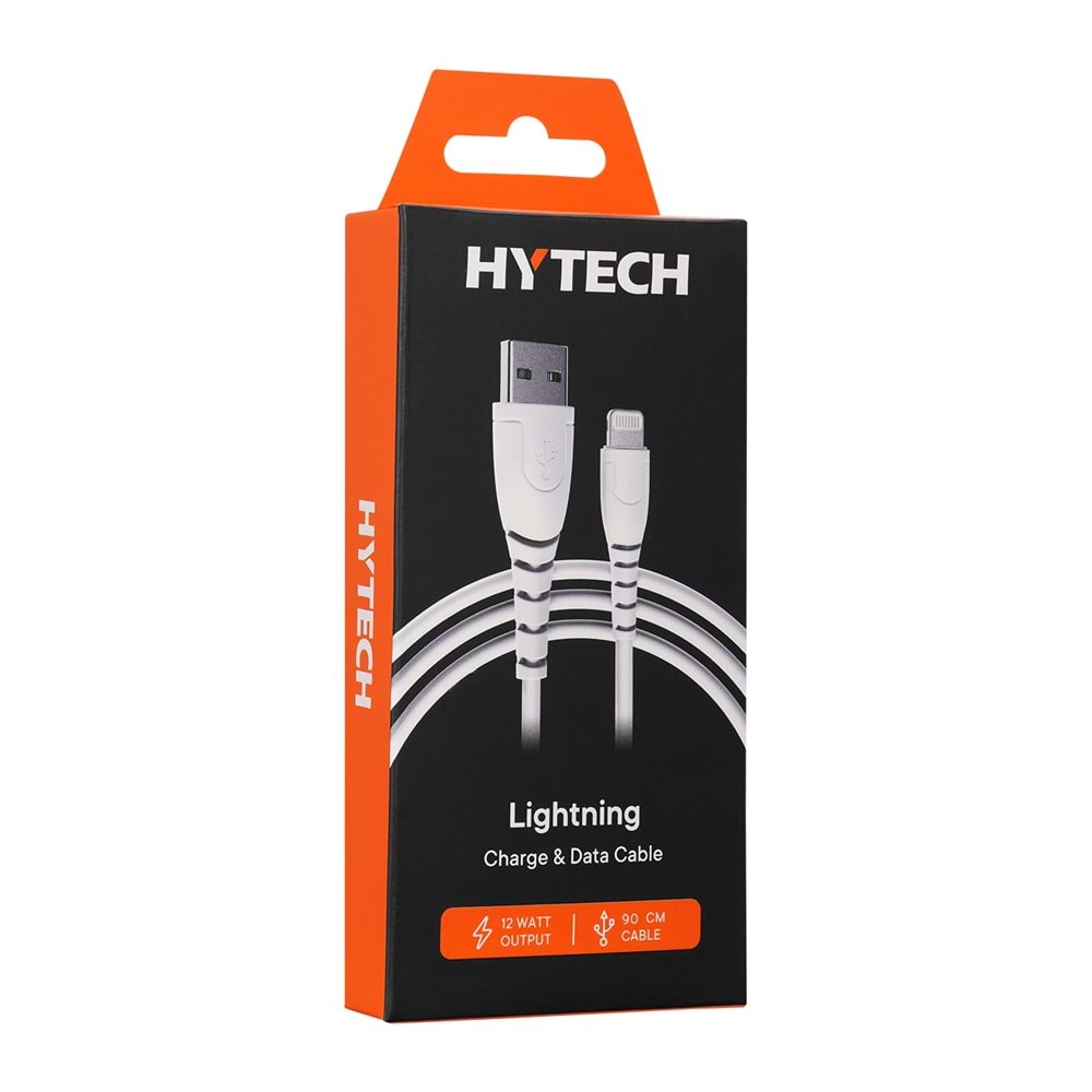 Hytech HY-XTK20 2.4A Lightning 90cm Beyaz Hızlı Şarj Kablosu