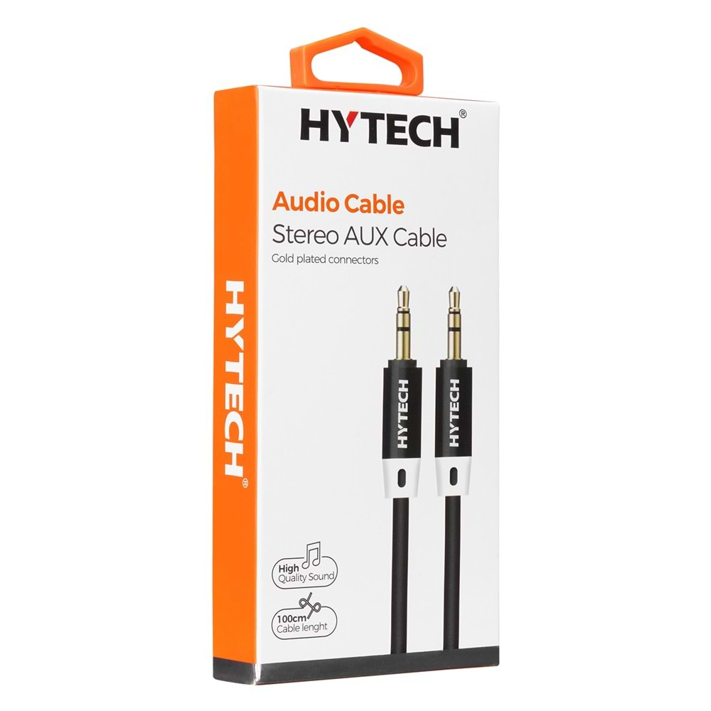 Hytech HY-X70 1m Siyah 3.5mm Stereo Ses Kablosu