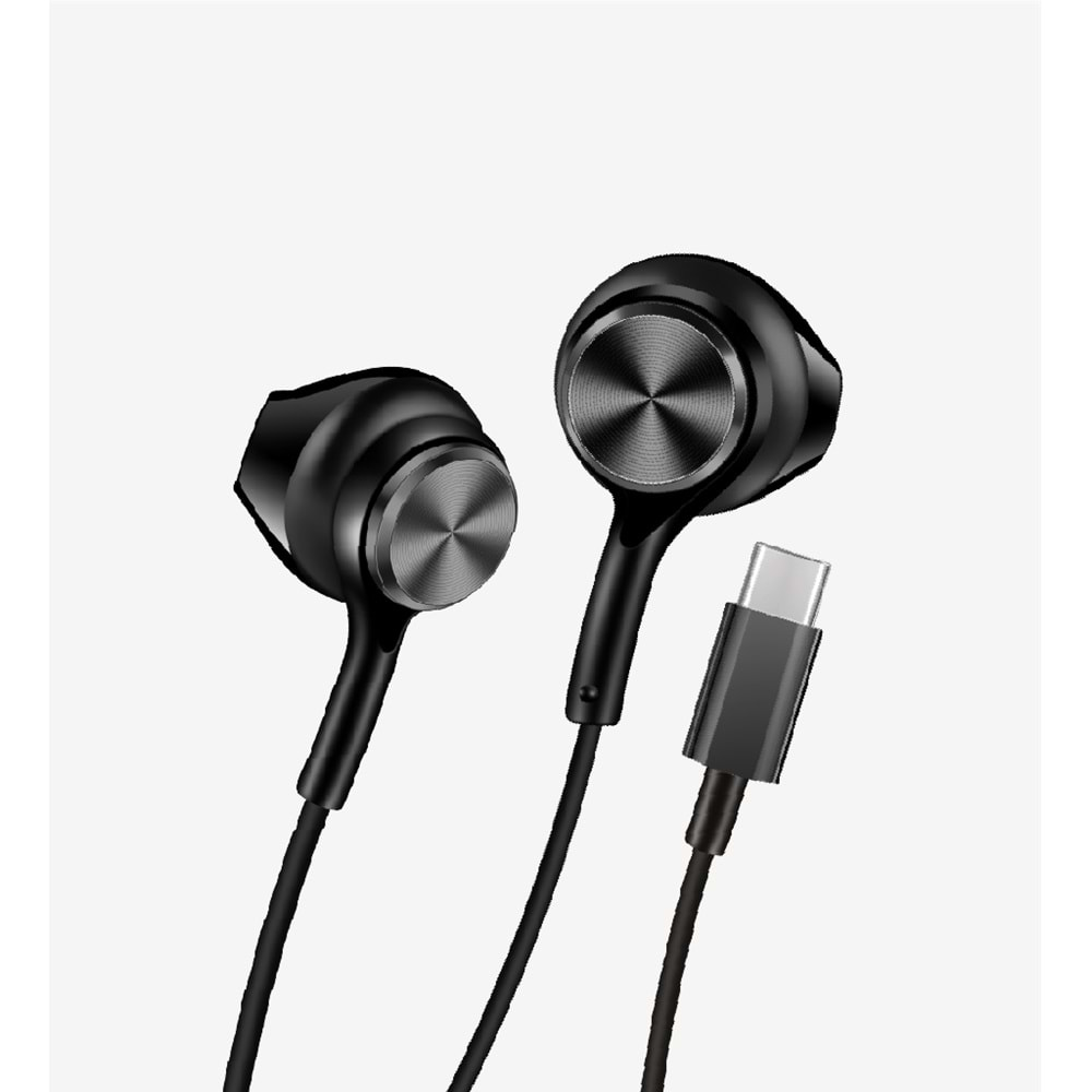 LinkTech H75 EarPhone Yüksek Bas Mikrofonlu Tip-C Kulak İçi Kablolu