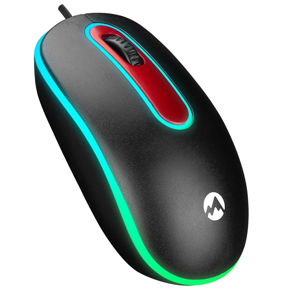 Everest SM-166 Usb Siyah Işıklı Optik Mouse