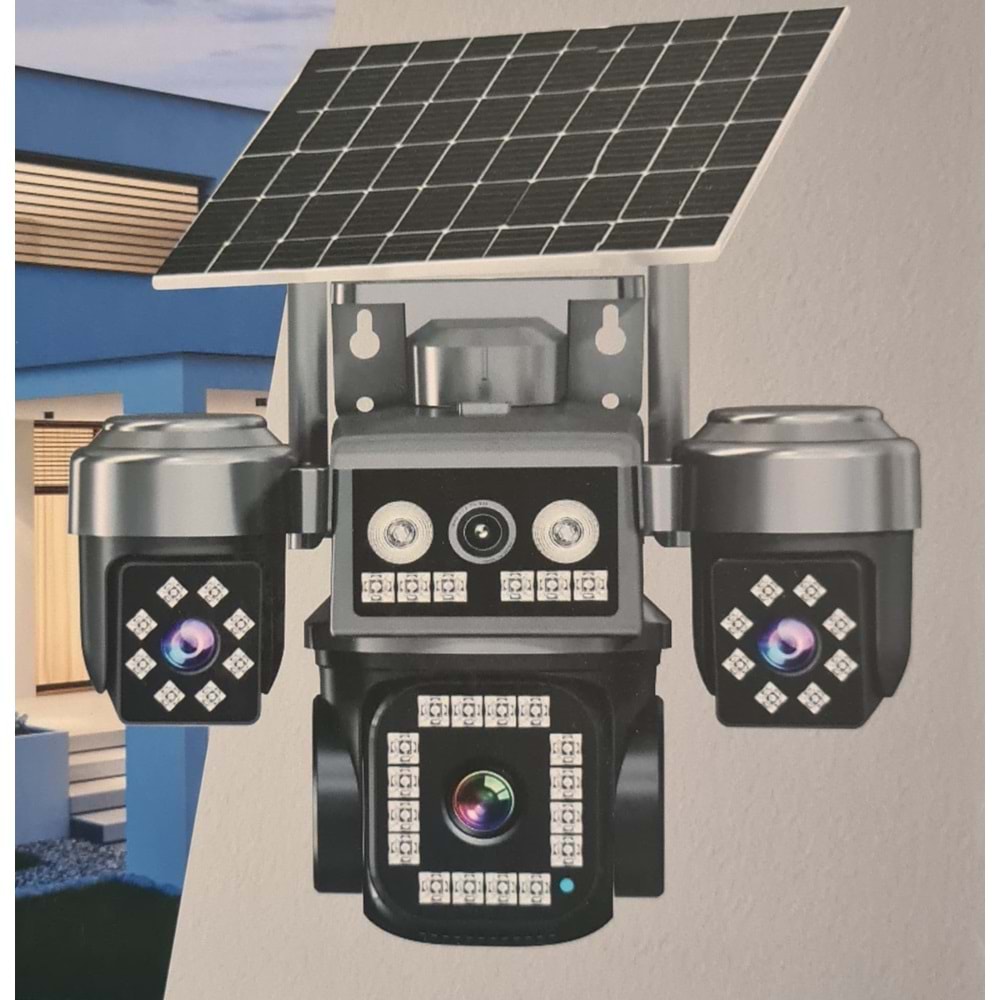 Smartvision Sv-440IP 4g 4 Kameralı Çift Panel Solar Akıllı Güvenlik Kamerası