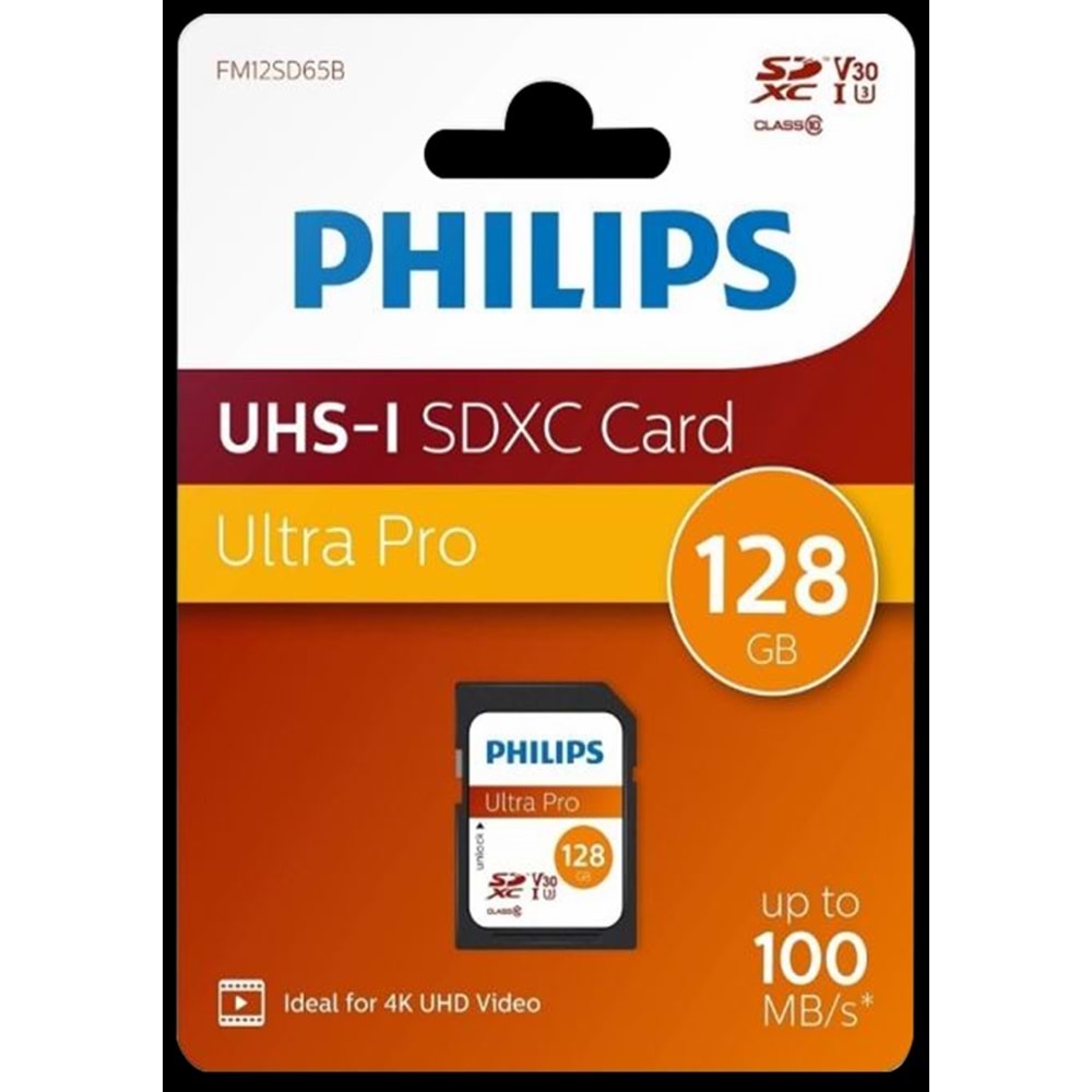 Philips 128Gb Ultra Pro 100Mb/s 4K Uhs-I MicroSDXC Hafıza Kartı