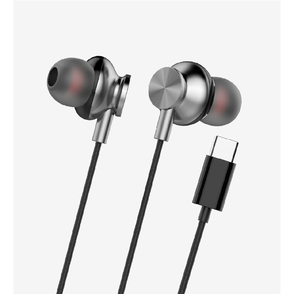 LinkTech H29 Manyetik Kulak İçi Type-C Girişli Mikrofonlu Kablolu Kulaklık