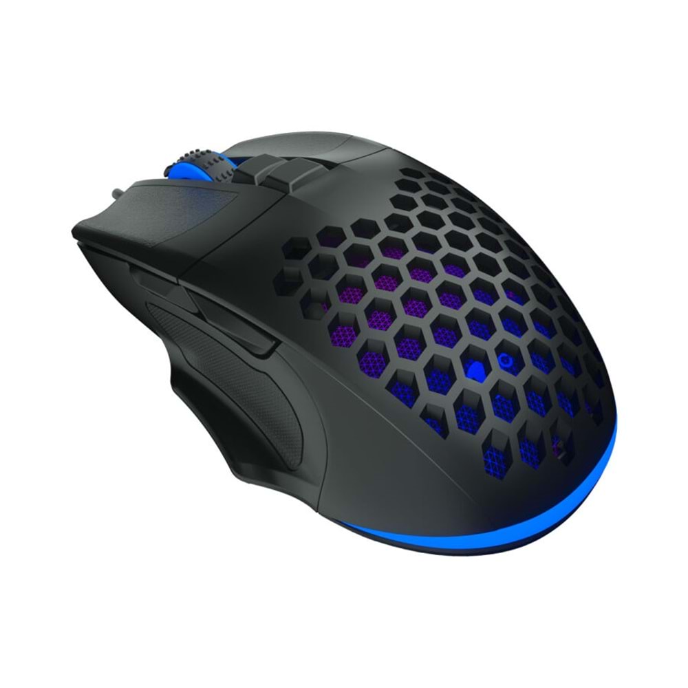 Lecoo MS107 Kablolu RGB LED Aydınlatmalı 3200DPI 7 Tuşlu Gaming Mouse Siyah