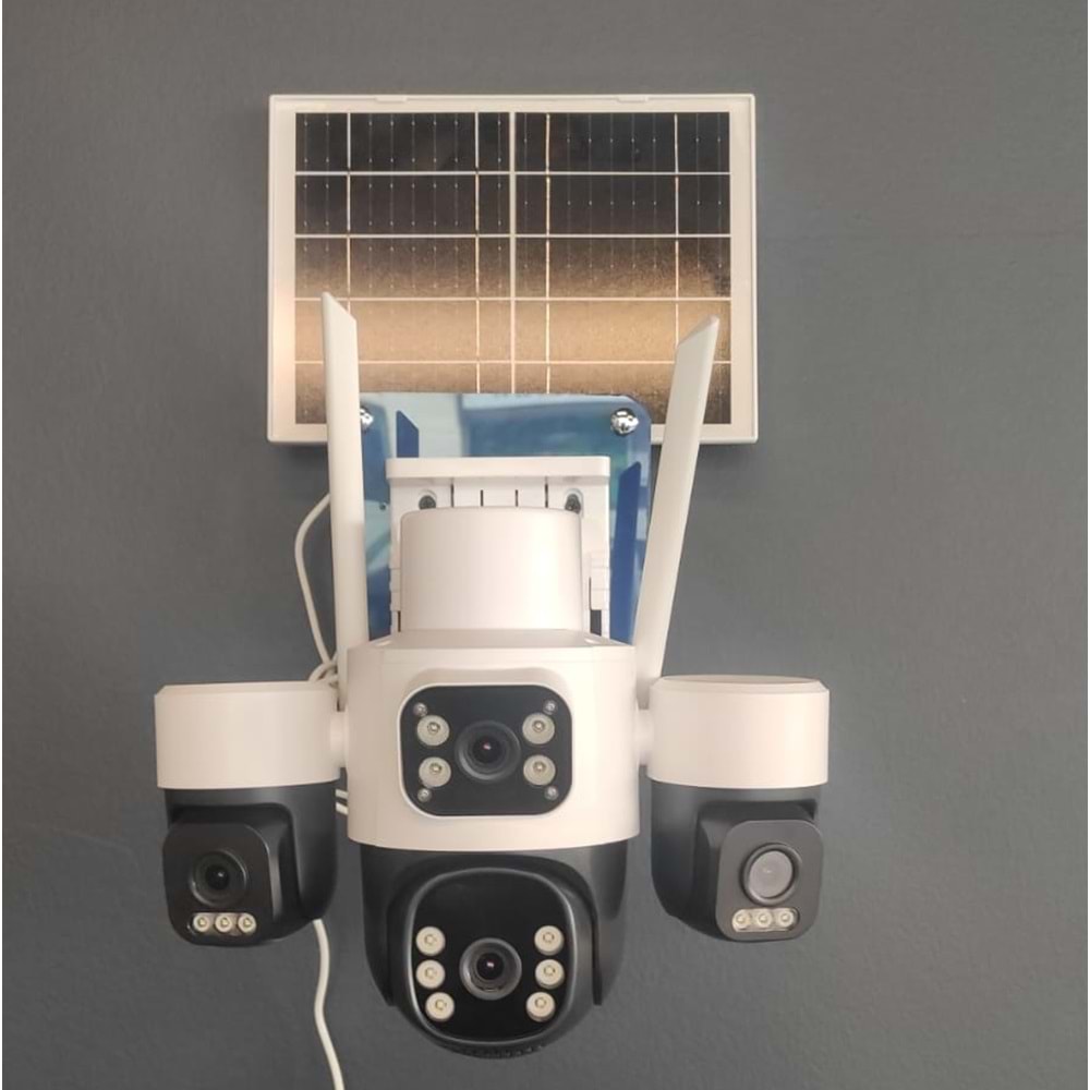 X5-Tech Yt-74Gz 12Mp. 4 Kameralı Aov 3 Ptz 4g Solar Kamera Çift Panel 1600Mah.Hieasy
