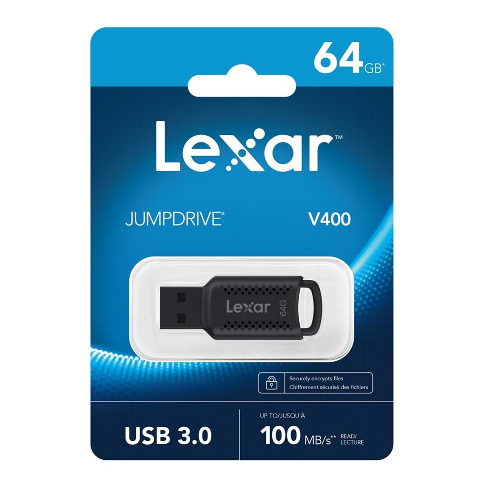 Lexar 64Gb JumpDrive® V400 LJDV400064G USB 3.0 Flash Drive