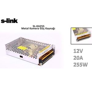 S-link SL-KA260 12V 20A 255W Metal Kamera Güç Kaynağı