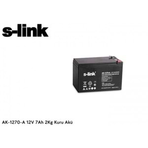 S-link AK-1270-A 12V 7Ah 2Kg Kuru Akü