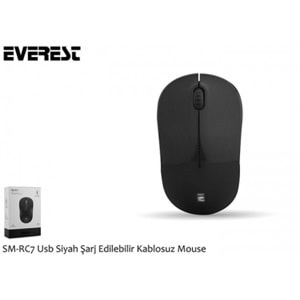 Everest SM-RC7 Usb Siyah Şarj Edilebilir Kablosuz Mouse