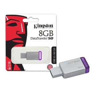 Kingston 8gb Dt50 Usb 3.0 Flash Bellek