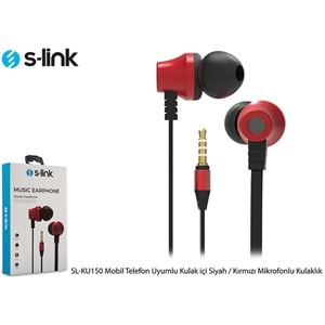 S-link SL-KU150 Mobil Telefon Uyumlu Taşıma Çantalı Kulak içi Siyah