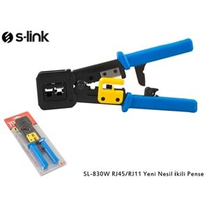 S-Link Yeni Nesil Delikli SL-830W RJ-45/RJ-11 İkili Pense