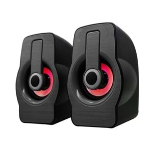 Snopy SN-X23 2.0 Multimedia RGB Işıklı 3W*2 Siyah USB Speaker