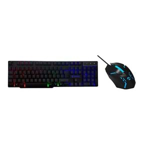 Everest KM-G77 X-VAYNE Siyah Usb Zemin Aydınlatmalı Gaming Klavye Mous