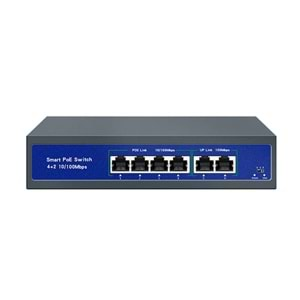 Apronx 4 Port 10/100 4+2 High Power 78W Poe Switc