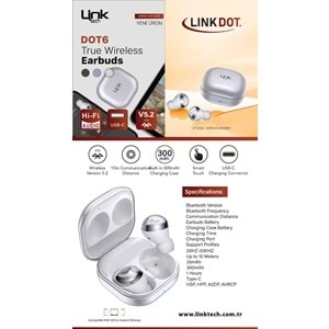 LinkTech DOT6 Sport Bluetooth 5.2v Kulaklık