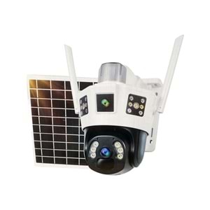 Apronx APX-WSP143 6Mp 3.6mm 4G Solar Çift Kamera 20 Led PTZ