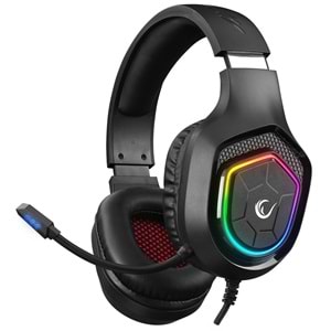 Rampage RM-K90 VECTOR Siyah RGB Led Type-C Gaming Mikrofonlu Oyuncu Kulaklığı