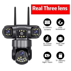 X5 Tech Yt-113WF IP Wifi 3 Kameralı V380
