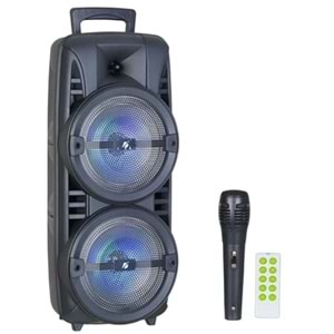 KBroad Kts-1745 Taşınabilir Bluetooth Mikrofonlu Rgb Işıklı Hoparlör
