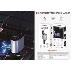 Torima G16 Transmitter 120w Araç Şarj Adaptörü