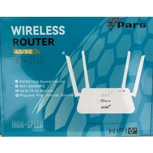Pars 4g/5g Tak Çalıştır Kablosuz 4 Antenli Tek Port Modem