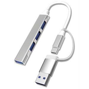 Alfais 6033 Usb 2.0 Type C Hub 4 Port Usb Çoklayıcı
