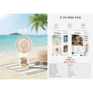 Torima F70 Taşınabilir Mini Fan
