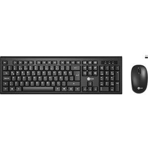 Lecoo KW200 Kablosuz Türkçe Q Klavye & Mouse Set Siyah