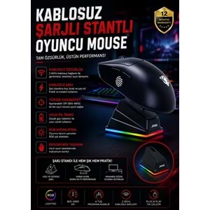 Jedel Gwh108p İstasyon Şarjlı Rgp Oyuncu Mouse