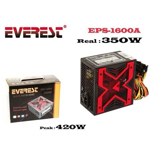 Everest Eps-1600a Gerçek 350w Anlık 420w 12 cm Fan Power Suply